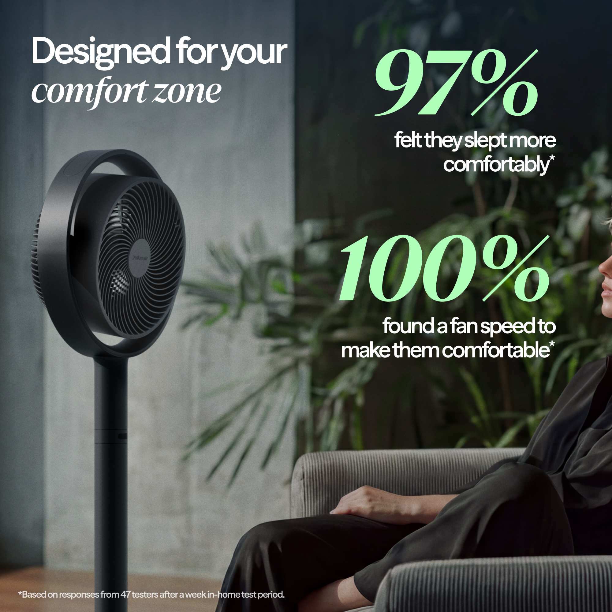 Pedestal Air Circulator Fan - Cloud Linen