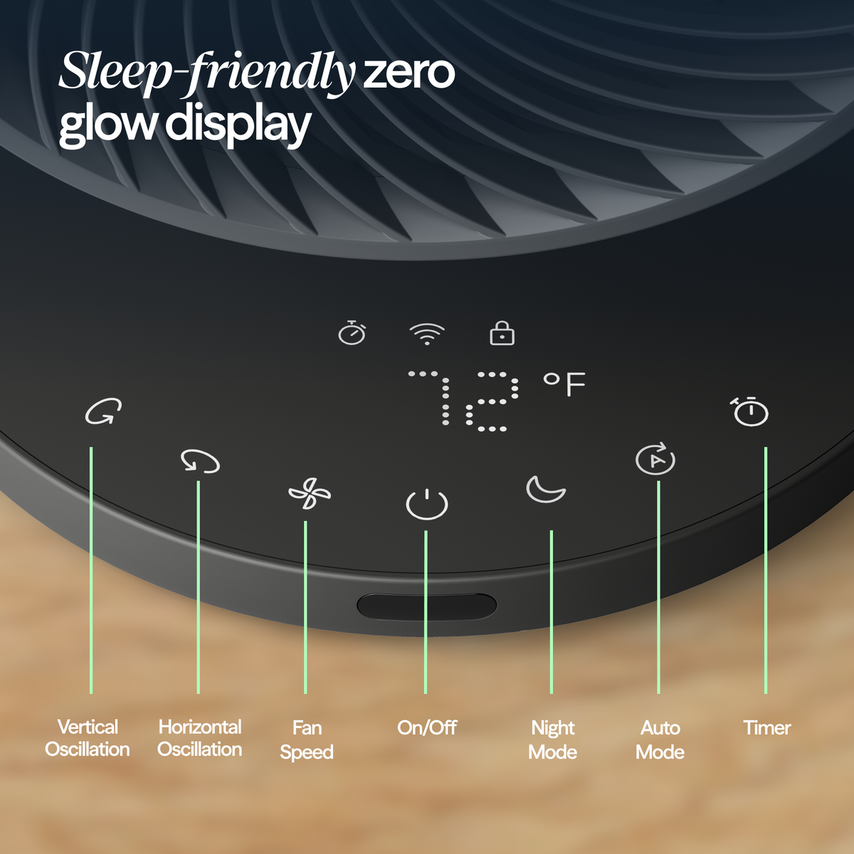 CoolDrift™ Air Circulator Fan - Night Charcoal