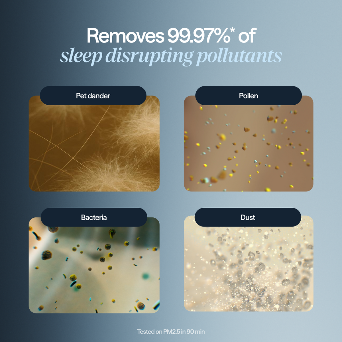 Mini Restful™ Sunrise Clock Air Purifier in Midnight
