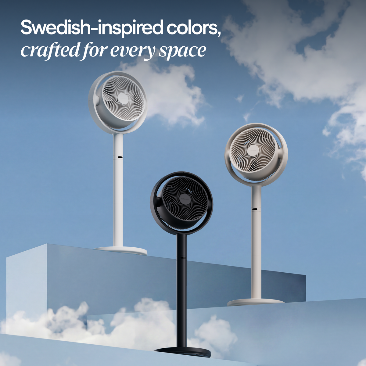 Pedestal Air Circulator Fan - Cloud Linen