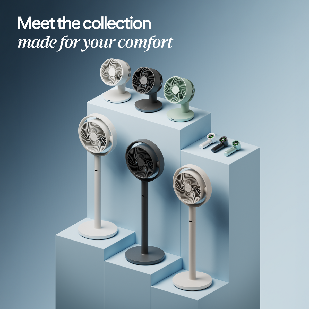 Pedestal Air Circulator Fan - Cloud Linen