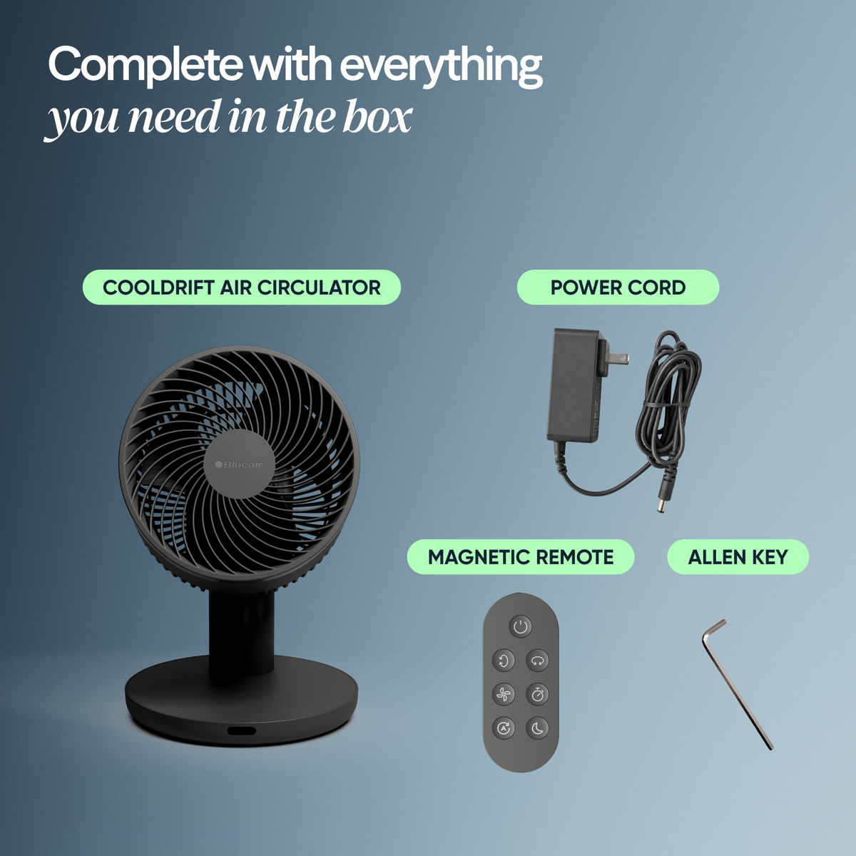 CoolDrift™ Air Circulator Fan - Night Charcoal