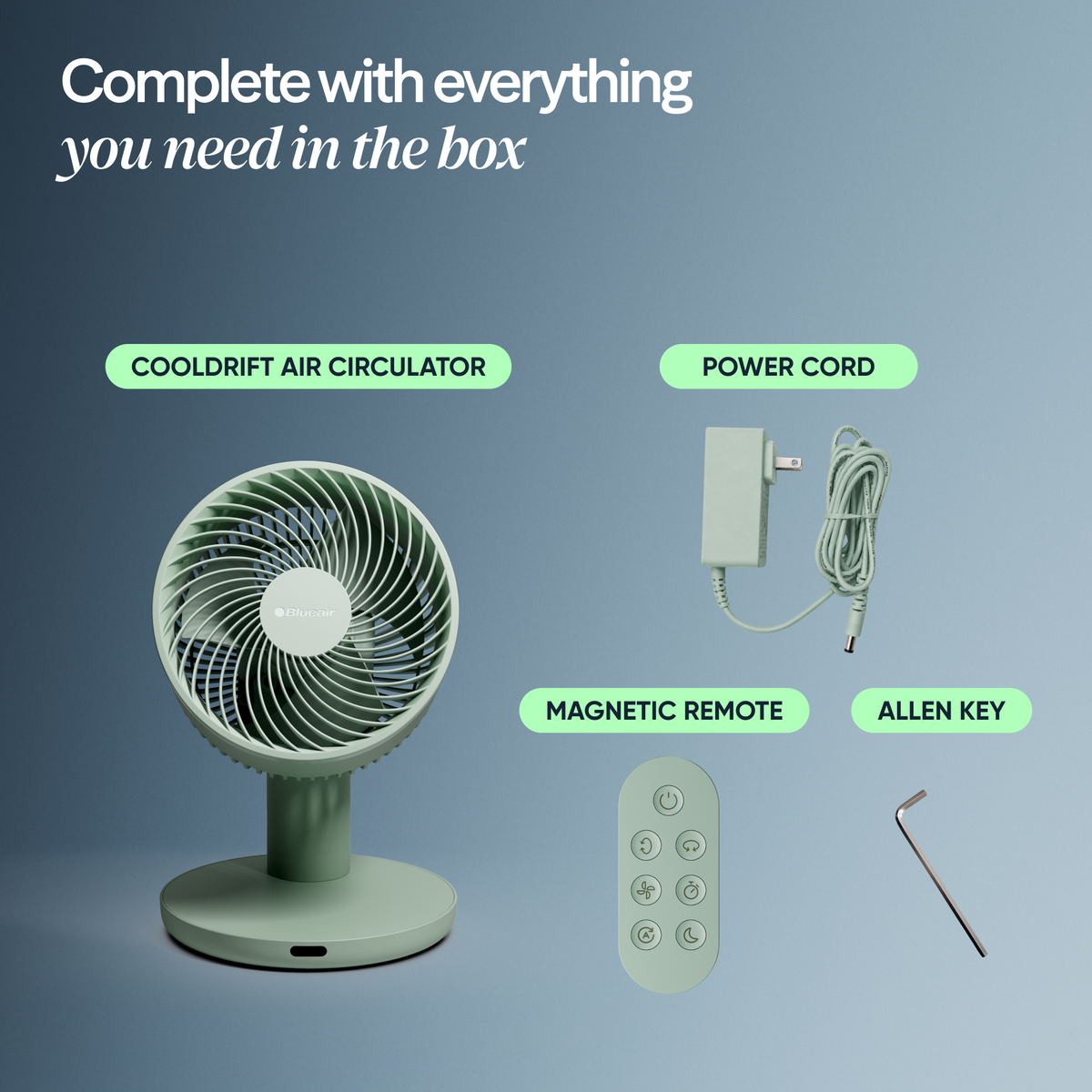 CoolDrift™ Air Circulator Fan - Arctic Sage