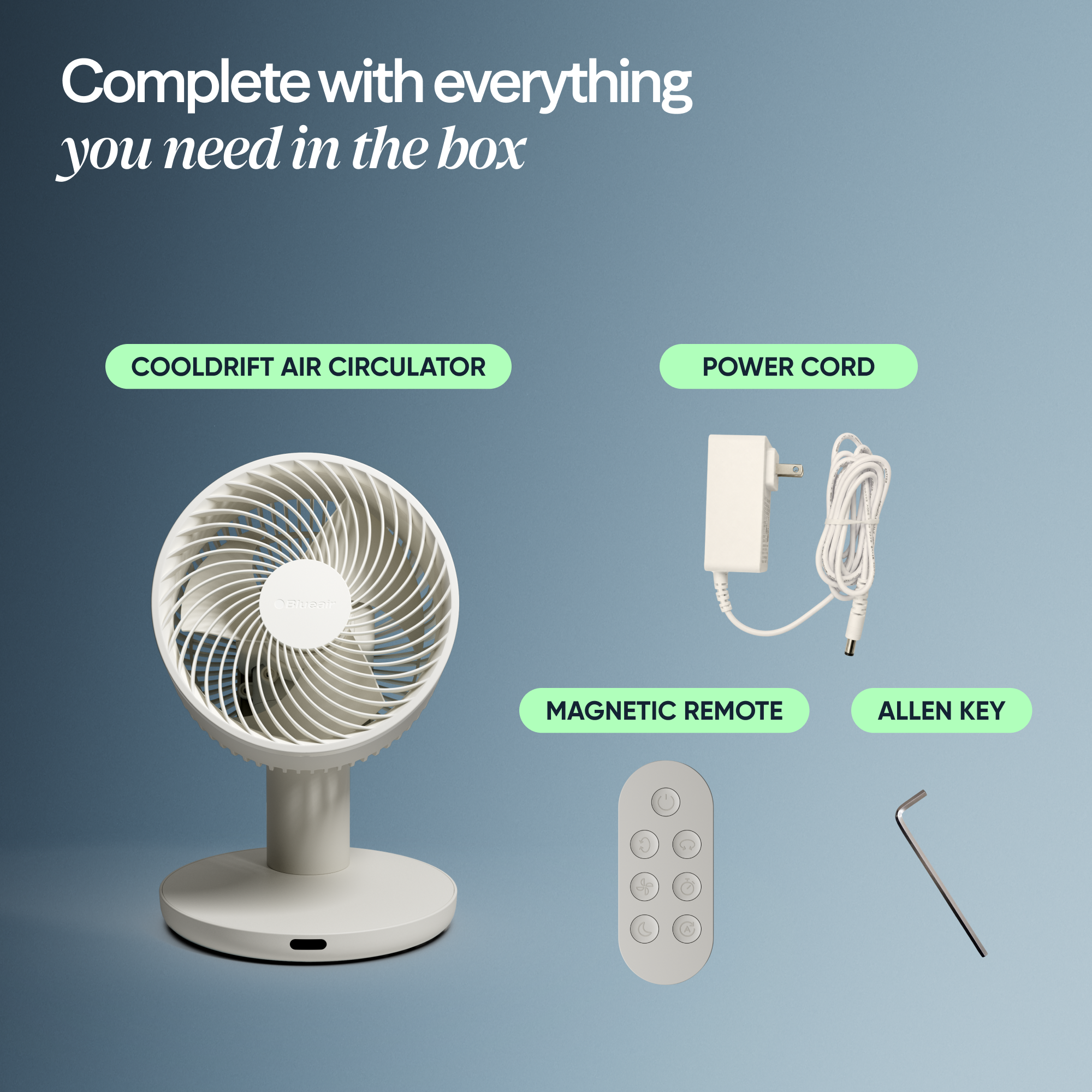 CoolDrift™ Air Circulator Fan - Cloud linen